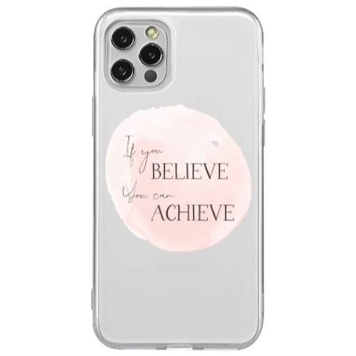 Apple iPhone 12 Pro If You Believe Transparent Silicone TPU Θήκη