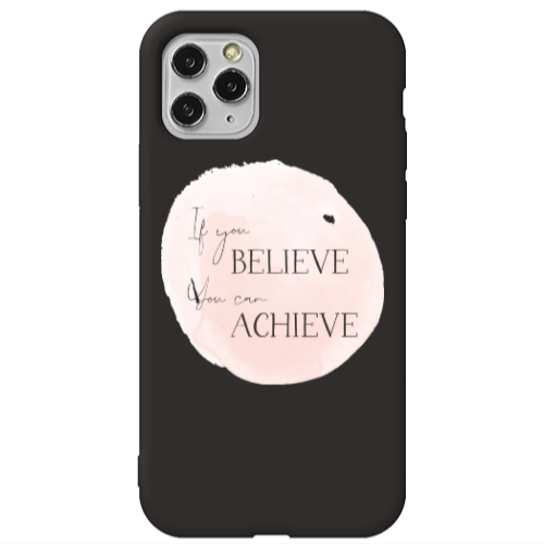 Apple iPhone 11 Pro Max If You Believe Black Colored Silicone TPU Θήκη