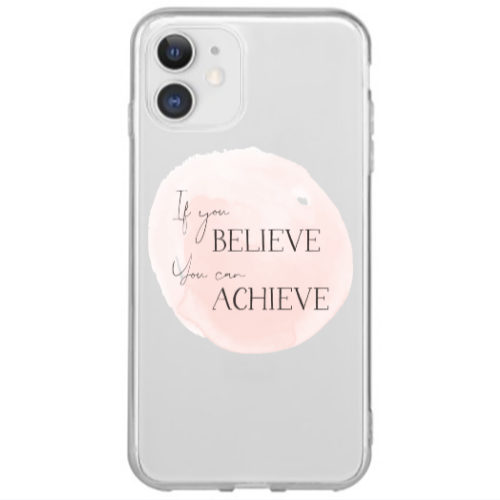 Apple iPhone 12 Mini If You Believe Transparent Silicone TPU Θήκη