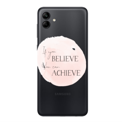 Samsung A04 If You Believe Transparent Silicone TPU Θήκη