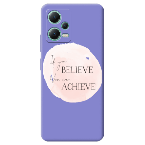Xiaomi Redmi Note 12 Pro 5G If You Believe Purple Colored Silicone TPU Θήκη