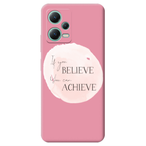 Xiaomi Redmi Note 12 Pro 5G If You Believe Pink Colored Silicone TPU Θήκη