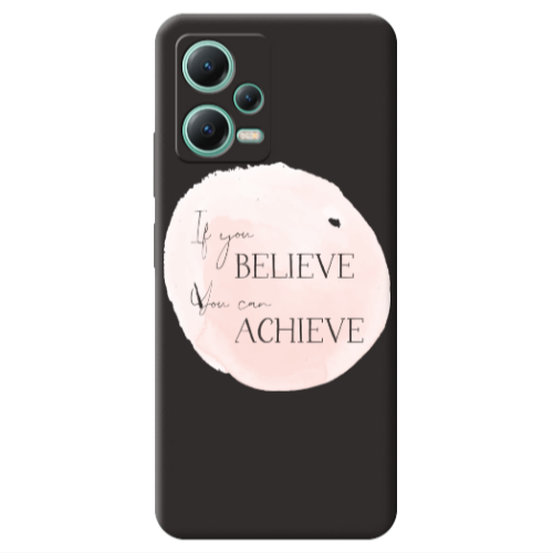 Xiaomi Redmi Note 12 Pro 5G If You Believe Black Colored Silicone TPU Θήκη