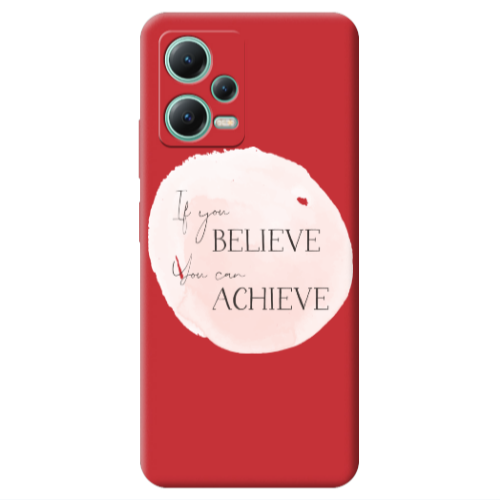 Xiaomi Redmi Note 12 Pro 5G If You Believe Red Colored Silicone TPU Θήκη