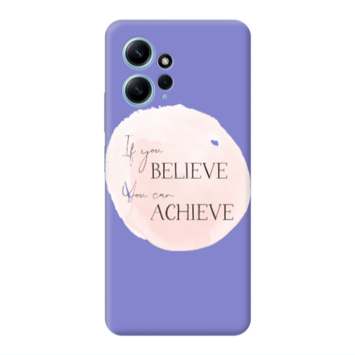 Xiaomi Redmi Note 12 4G If You Believe Purple Colored Silicone TPU Θήκη