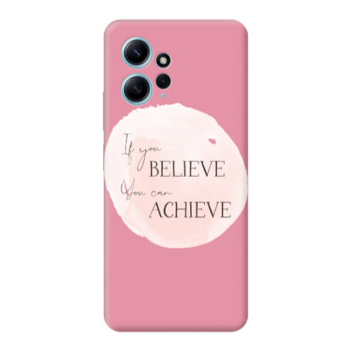 Xiaomi Redmi Note 12 4G If You Believe Pink Colored Silicone TPU Θήκη