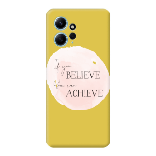 Xiaomi Redmi Note 12 4G If You Believe Yellow Colored Silicone TPU Θήκη