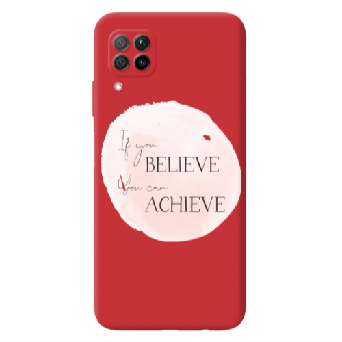 Huawei P40 Lite If You Believe Red Colored Silicone TPU Θήκη