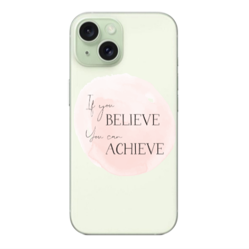Apple iPhone 15 If You Believe Transparent Silicone TPU Θήκη