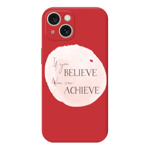 Apple iPhone 15 If You Believe Red Colored Silicone TPU Θήκη