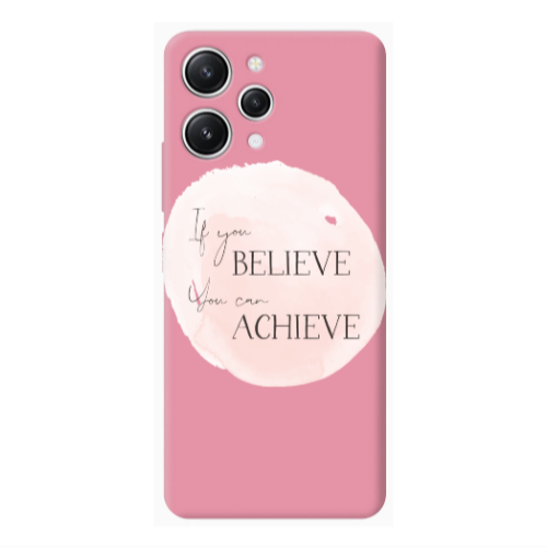 Xiaomi Redmi 12 If You Believe Pink Colored Silicone TPU Θήκη