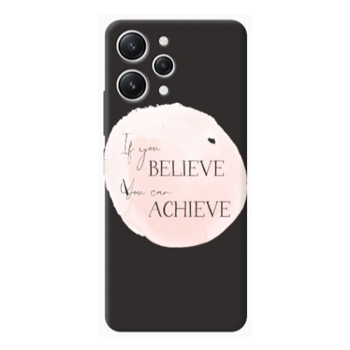 Xiaomi Redmi 12 If You Believe Black Colored Silicone TPU Θήκη