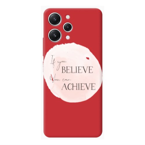 Xiaomi Redmi 12 If You Believe Red Colored Silicone TPU Θήκη