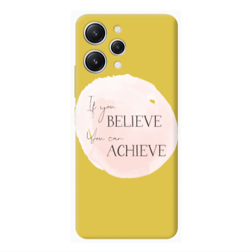 Xiaomi Redmi 12 If You Believe Yellow Colored Silicone TPU Θήκη