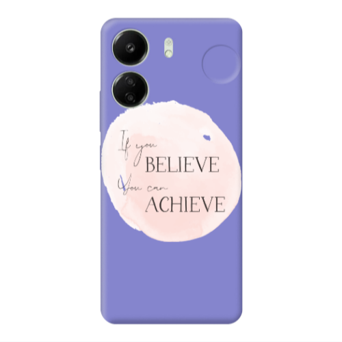 Xiaomi Redmi 13C If You Believe Purple Colored Silicone TPU Θήκη