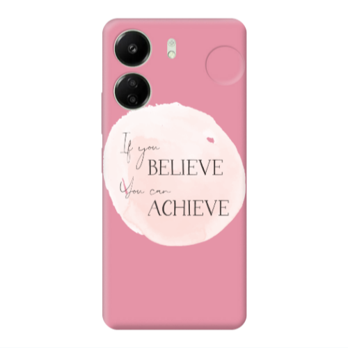 Xiaomi Redmi 13C If You Believe Pink Colored Silicone TPU Θήκη