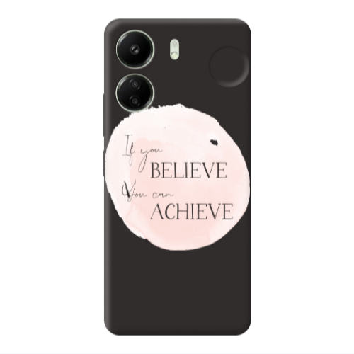 Xiaomi Redmi 13C If You Believe Black Colored Silicone TPU Θήκη