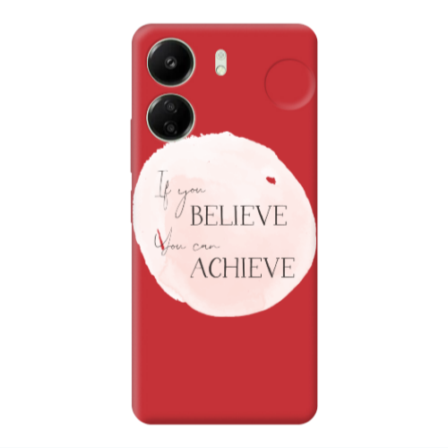 Xiaomi Redmi 13C If You Believe Red Colored Silicone TPU Θήκη