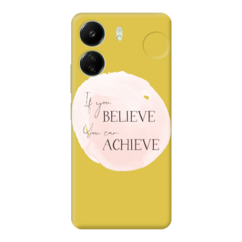 Xiaomi Redmi 13C If You Believe Yellow Colored Silicone TPU Θήκη