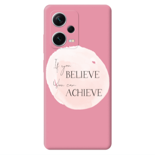 Xiaomi Poco X5 If You Believe Pink Colored Silicone TPU Θήκη