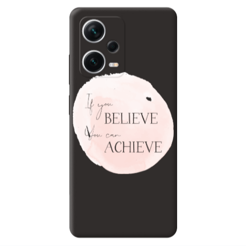 Xiaomi Poco X5 If You Believe Black Colored Silicone TPU Θήκη