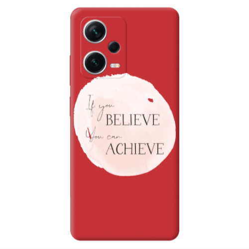 Xiaomi Poco X5 If You Believe Red Colored Silicone TPU Θήκη