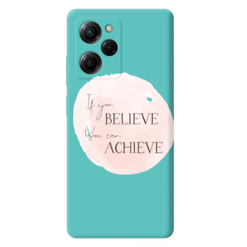 Xiaomi Poco X5 Pro If You Believe Turquoise Colored Silicone TPU Θήκη