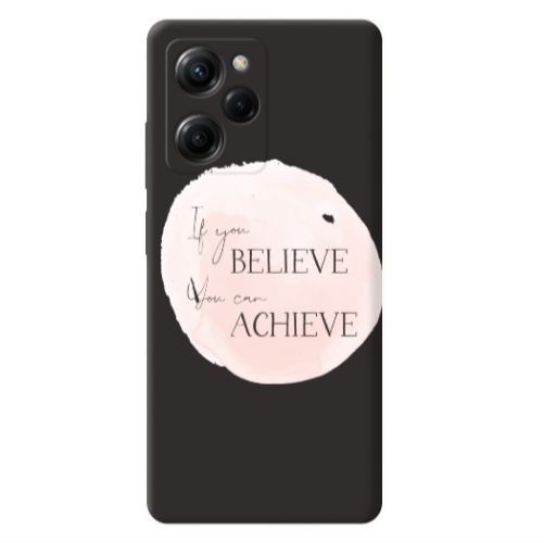 Xiaomi Poco X5 Pro If You Believe Black Colored Silicone TPU Θήκη