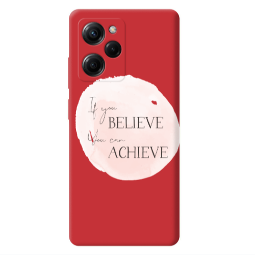 Xiaomi Poco X5 Pro If You Believe Red Colored Silicone TPU Θήκη
