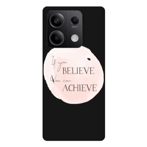 Xiaomi Redmi Note 13 5G If You Believe Black Colored Silicone TPU Θήκη