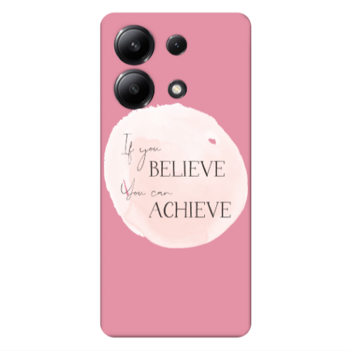 Xiaomi Redmi Note 13 4G If You Believe Pink Colored Silicone TPU Θήκη