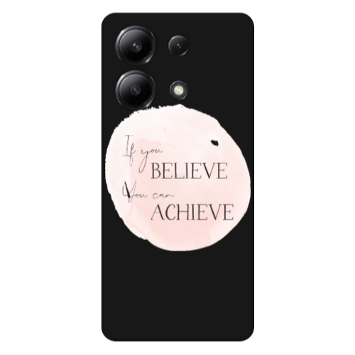 Xiaomi Redmi Note 13 4G If You Believe Black Colored Silicone TPU Θήκη