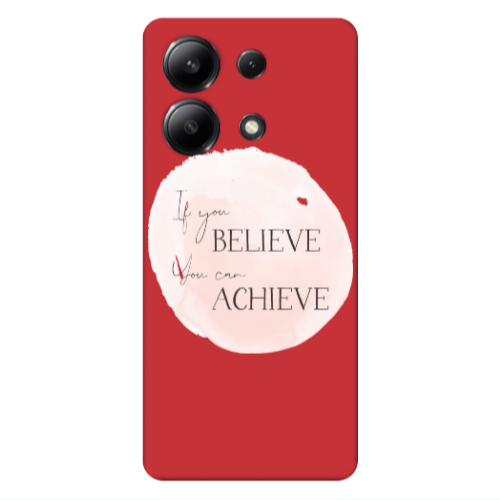Xiaomi Redmi Note 13 4G If You Believe Red Colored Silicone TPU Θήκη