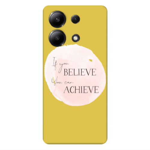 Xiaomi Redmi Note 13 4G If You Believe Yellow Colored Silicone TPU Θήκη
