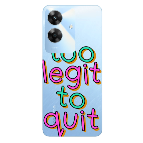 Realme Note 60 Too Legit To Quit Transparent Silicone TPU Θήκη