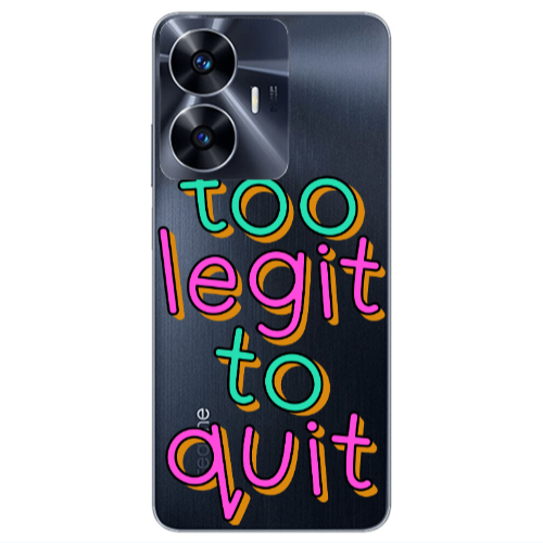Realme Note 50 Too Legit To Quit Transparent Silicone TPU Θήκη
