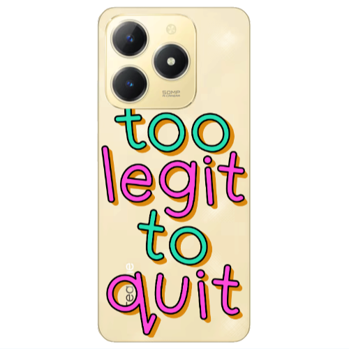 Realme C61 Too Legit To Quit Transparent Silicone TPU Θήκη