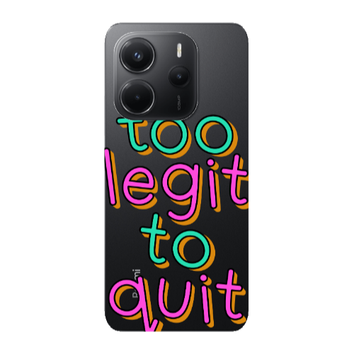 Xiaomi Redmi Note 14 Too Legit To Quit Transparent Silicone TPU Θήκη