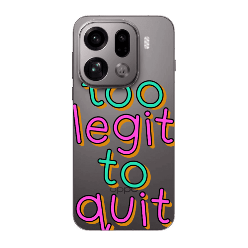 Oppo Find X9 Pro Too Legit To Quit Transparent Silicone TPU Θήκη