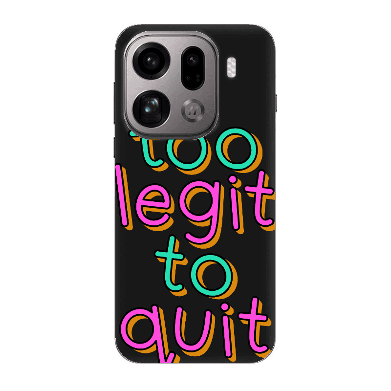 Oppo Find X9 Pro Too Legit To Quit Black Colored Silicone TPU Θήκη