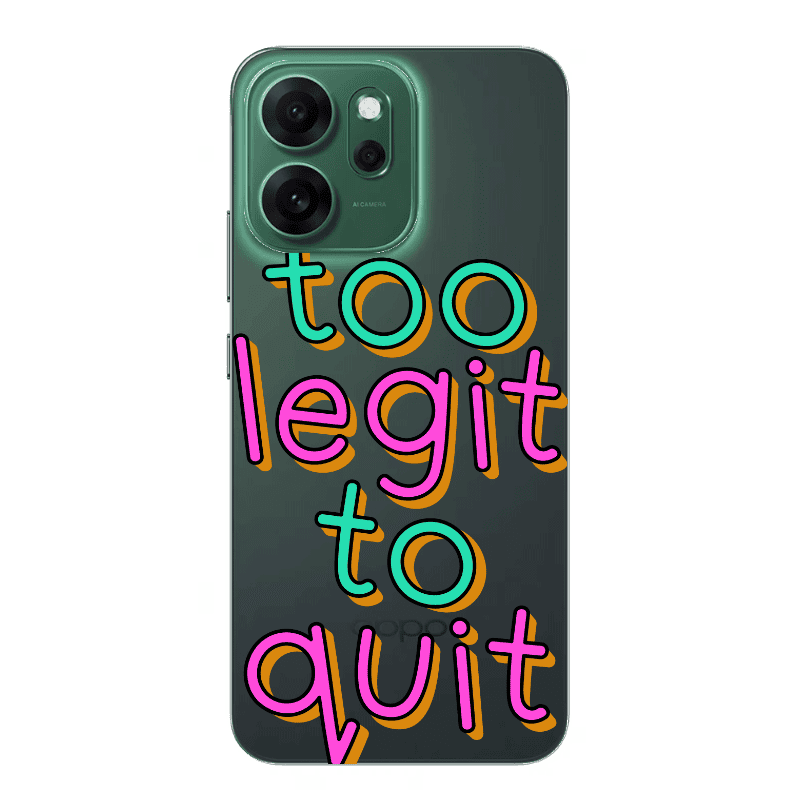 Oppo 14 F Too Legit To Quit Transparent Silicone TPU Θήκη
