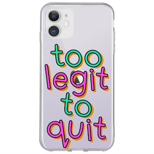 Apple iPhone 12 Too Legit To Quit Transparent Silicone TPU Θήκη