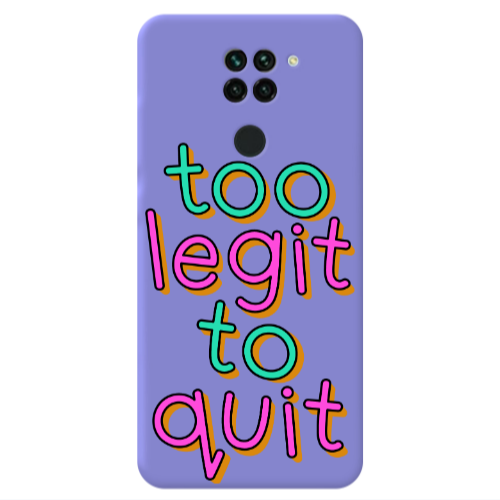 Xiaomi Redmi Note 9 Too Legit To Quit Purple Colored Silicone TPU Θήκη