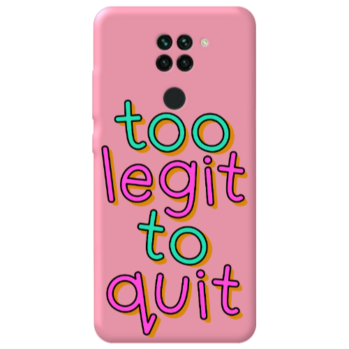 Xiaomi Redmi Note 9 Too Legit To Quit Pink Colored Silicone TPU Θήκη