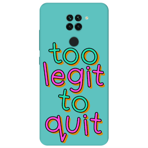 Xiaomi Redmi Note 9 Too Legit To Quit Turquoise Colored Silicone TPU Θήκη
