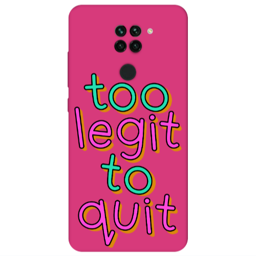 Xiaomi Redmi Note 9 Too Legit To Quit Fuchsia Colored Silicone TPU Θήκη