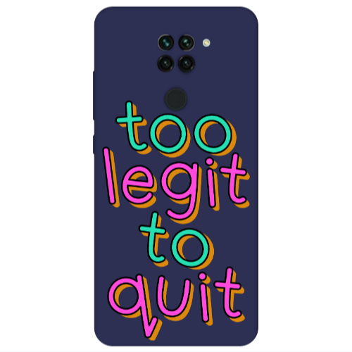 Xiaomi Redmi Note 9 Too Legit To Quit Dark blue Colored Silicone TPU Θήκη