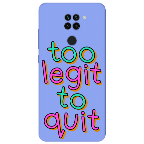 Xiaomi Redmi Note 9 Too Legit To Quit Light Purple Colored Silicone TPU Θήκη