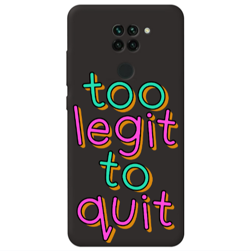 Xiaomi Redmi Note 9 Too Legit To Quit Black Colored Silicone TPU Θήκη