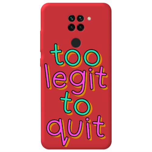 Xiaomi Redmi Note 9 Too Legit To Quit Red Colored Silicone TPU Θήκη